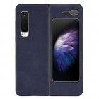 Samsung Galaxy Fold 5G (F907B) Slim Leather zils ādas plastika apvalks