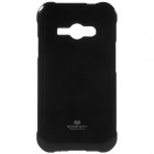 Samsung Galaxy J1 Ace (J110) Mercury melns cieta silikona (TPU) apvalks
