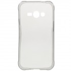 Samsung Galaxy J1 Ace (J100) dzidrs (caurspīdīgs) cieta silikona TPU pasaulē planākais pelēks apvalks