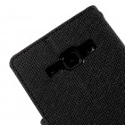 Samsung Galaxy J1 (J100) Mercury atvērams melns maciņš (maks)