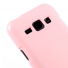 Samsung Galaxy J1 Mercury gaiši rozs cieta silikona (TPU) apvalks