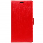 Samsung Galaxy J1 mini (J105) atvēramais ādas sarkans maciņš (maks)