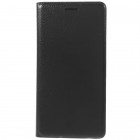 Samsung Galaxy J3 2016 (J320) melns atvēramais Smart Wallet ādas maciņš - maks