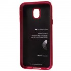 Samsung Galaxy J3 2017 (J330) Mercury tumši rozs cieta silikona (TPU) futrālis