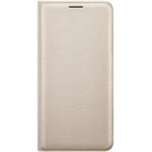 Samsung Galaxy J5 2016 (J510) oficiāls Flip Wallet Cover atvērams zelta ādas maciņš (maks)