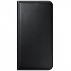 Samsung Galaxy J5 2016 (J510) oficiāls Flip Wallet Cover atvērams melns ādas maciņš (maks)
