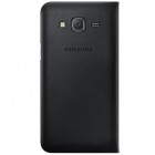 Samsung Galaxy J5 2016 (J510) oficiāls Flip Wallet Cover atvērams melns ādas maciņš (maks)