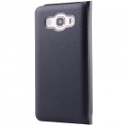 Samsung Galaxy J5 2016 (J510) melns atvēramais Smart Wallet ādas maciņš - maks