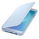 Samsung Galaxy J7 2017 (J730) oficiāls Wallet Cover atvērams gaiši zils ādas maciņš (maks)