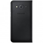Samsung Galaxy J5 oficiāls Flip Wallet Cover atvērams melns ādas maciņš (maks)