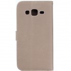 Samsung Galaxy J5 atvēramais ādas smilšains retro maciņš (maks)