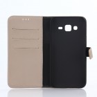 Samsung Galaxy J5 atvēramais ādas smilšains retro maciņš (maks)
