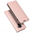 Samsung Galaxy J6 2018 (J600) „Dux Ducis“ Skin sērijas rozs ādas atvērams maciņš