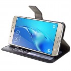 Samsung Galaxy J7 2016 (J710) atvēramais ādas melns maciņš (maks)