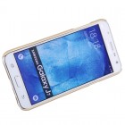 Samsung Galaxy J7 (J700) Nillkin Frosted Shield zelta plastmasas apvalks + ekrāna aizsargplēve