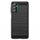 Samsung Galaxy M23 (SM-M236B, SM-E236B, SM-E135F) „Carbon“ cieta silikona (TPU) melns vāciņš
