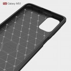 Samsung Galaxy M51 (M515) „Carbon“ cieta silikona (TPU) melns apvalks