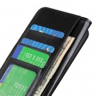 Samsung Galaxy M53 5G (M536) atvēramais ādas melns maciņš (maks)