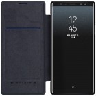 Greznais „Nillkin“ Qin sērijas ādas atvērams melns Samsung Galaxy Note 9 (N960F) maciņš