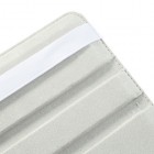 Samsung Galaxy Note 10.1 2014 P600 (P605) atvēramais balts ādas futrālis, grozās 360° grādu apjomā