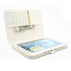 Samsung Galaxy Note 10.1 N8000 (N8010) atvēramais balts ādas futrālis - maciņš