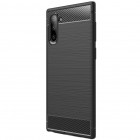 Samsung Galaxy Note 10 (N970F) „Carbon“ cieta silikona (TPU) melns apvalks