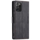 Samsung Galaxy Note 20 Ultra (N986F) CaseMe Retro solīds atvēramais ādas melns maciņš - maks