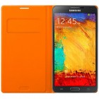 Samsung Galaxy Note 3 (N9005, N9002, N9000) oficiāls Flip Wallet atvērams oranžs ādas maciņš
