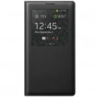 Samsung Galaxy Note 3 (N9005, N9002, N9000) melns atvēramais Smart Window ādas maciņš