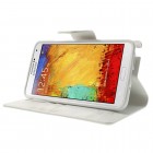 Samsung Galaxy Note 3 Neo Mercury Sonata atvērams balts ādas maciņš