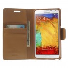 Samsung Galaxy Note 3 Neo Mercury Sonata atvērams gaiši brūns ādas maciņš