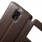 Samsung Galaxy Note 4 (N910) Roar Noble ādas atvēramais brūns futrālis