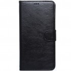 Samsung Galaxy Note 4 (N910) atvēramais melns ādas Litchi futrālis - maciņš