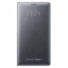 Samsung Galaxy Note 4 N910 oficiāls LED Flip Wallet Cover atvērams melns ādas maciņš