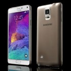 Samsung Galaxy Note 4 N910 dzidrs (caurspīdīgs) cieta silikona TPU pasaulē planākais pelēks apvalks