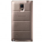 Samsung Galaxy Note 4 N910 oficiāls S View Cover atvērams zelta ādas maciņš