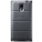 Samsung Galaxy Note 4 N910 oficiāls S View Cover atvērams melns ādas maciņš