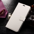 Samsung Galaxy Note 7 (N930) atvēramais ādas balts maciņš (maks)