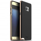 Samsung Galaxy Note 7 (N930) „IPAKY“ cieta silikona (TPU) melns apvalks (apmales - rozā krāsā)
