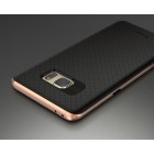 Samsung Galaxy Note 7 (N930) „IPAKY“ cieta silikona (TPU) melns apvalks (apmales - rozā krāsā)