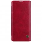Greznais „Nillkin“ Qin sērijas ādas atvērams sarkans Samsung Galaxy Note 8 (N950F) maciņš