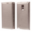 Samsung Galaxy Note Edge zelta atvēramais Smart Wallet ādas maciņš - maks