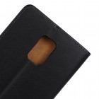 Samsung Galaxy Note Edge (N915FY) atvēramais ādas melns maciņš (maks)