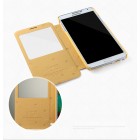 „Kalaideng“ atvērams ādas gaiši dzeltens Samsung Galaxy Note 3 N9005 S View maciņš
