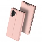 Samsung Galaxy Note 10+ (N975F) „Dux Ducis“ Skin sērijas rozs ādas atvērams maciņš