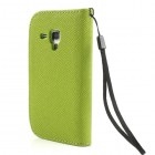 MLT atvēramais Samsung Galaxy S Duos S7562 zaļš futrālis - maciņš