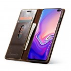 Samsung Galaxy S10 (G973) „CaseMe“ solīds atvēramais ādas brūns maciņš - maks