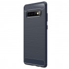 Samsung Galaxy S10+ (G975) „Carbon“ cieta silikona (TPU) tumši zils apvalks