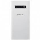 Samsung Galaxy S10+ (G975) oficiāls Led View Cover atvērams balts ādas maciņš (maks)