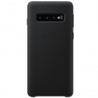 Samsung Galaxy S10 (G973) „Shell“ cieta silikona (TPU) melns vāciņš, apvalks